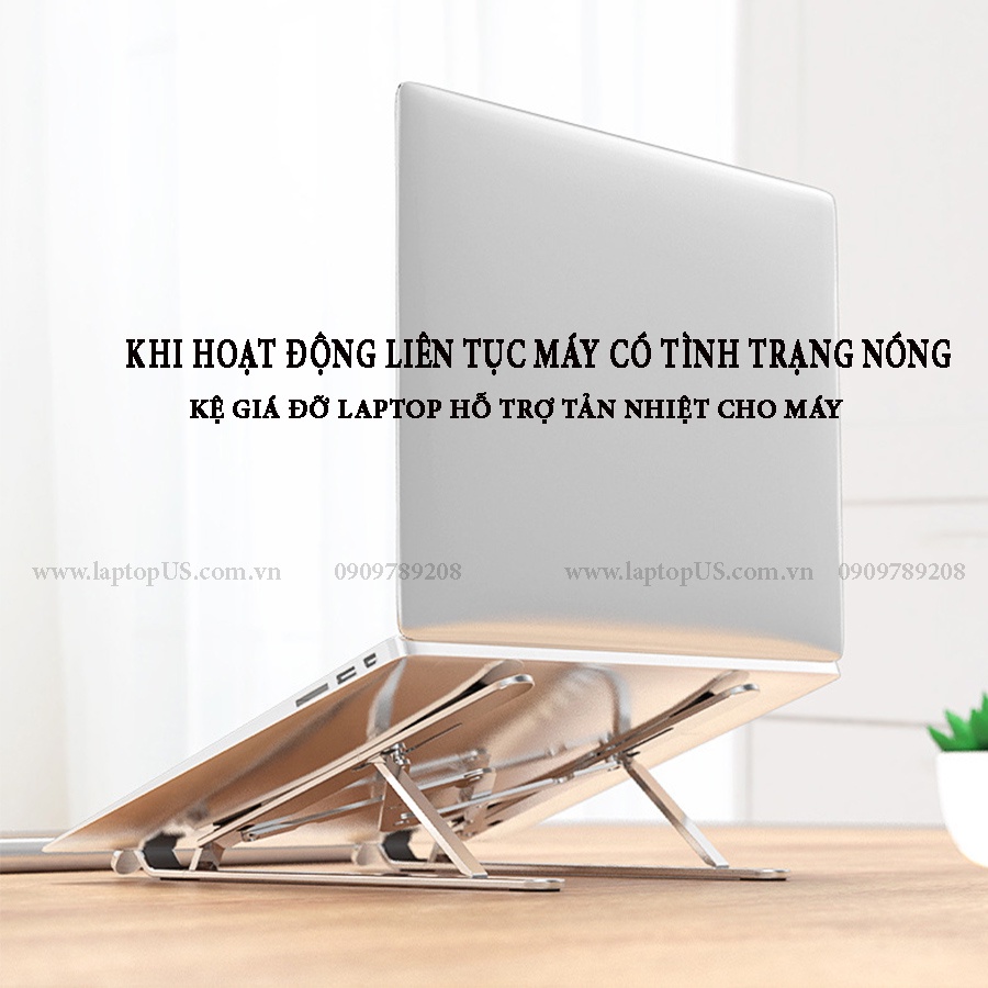 Kệ Giá Đỡ Laptop Hợp Kim Nhôm Tản Nhiệt Tặng Kèm Túi Chống Trầy