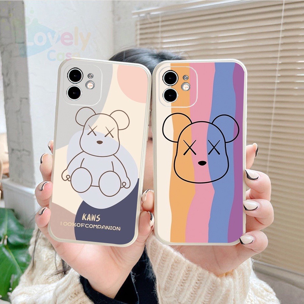 Ốp lưng iphone cạnh vuông giả 14 kaws màu 6 6/6plus/6s/6splus/7/7plus/8/8plus/x/xr/xs/11/12/pro/promax/13/14Promax NINE