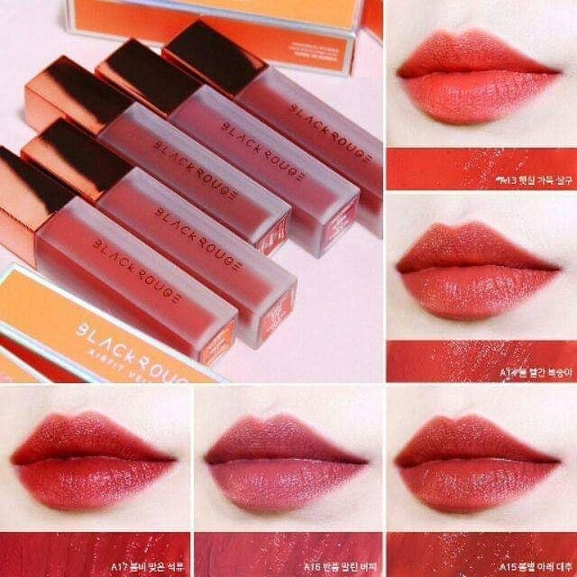 Son Kem Lì Black Rouge Air Fit Velvet Tint A03 Đỏ Cam - 2016 Skincare | BigBuy360 - bigbuy360.vn