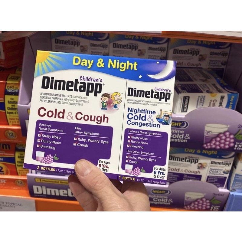 Siro giải c.ả.m , h.o ,s.ổ mũi , ng.hẹt , mũi Dimetapp Children Cold &Cough