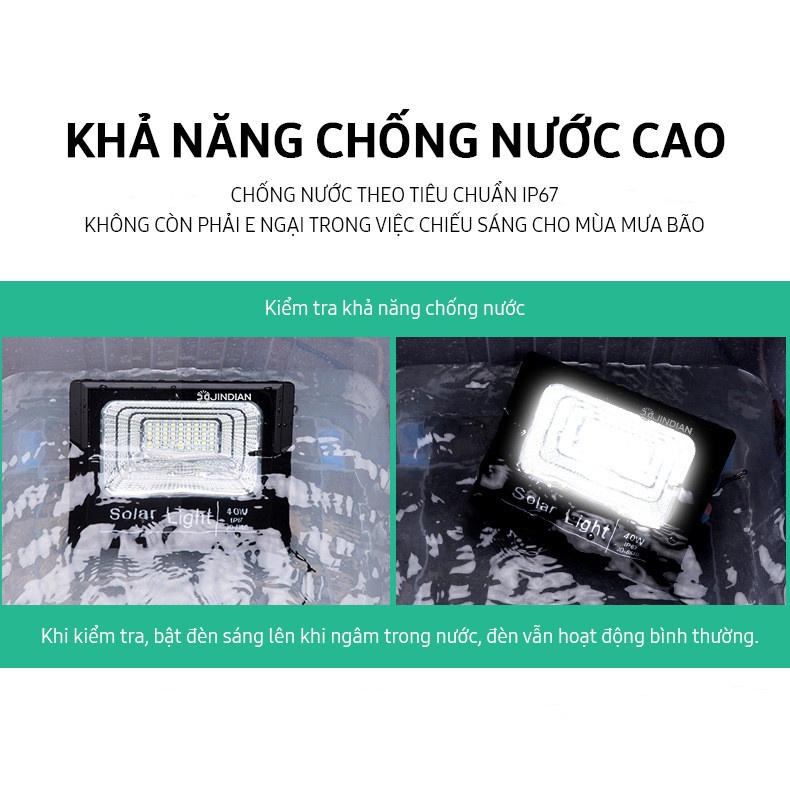 Đèn năng lượng mặt trời CHÍNH HÃNG JD JINDIAN công suất 25 _300w