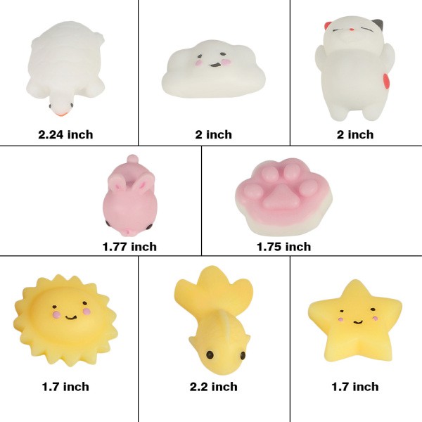 32 món đồ chơi bóp xả stress hình thú vật mini