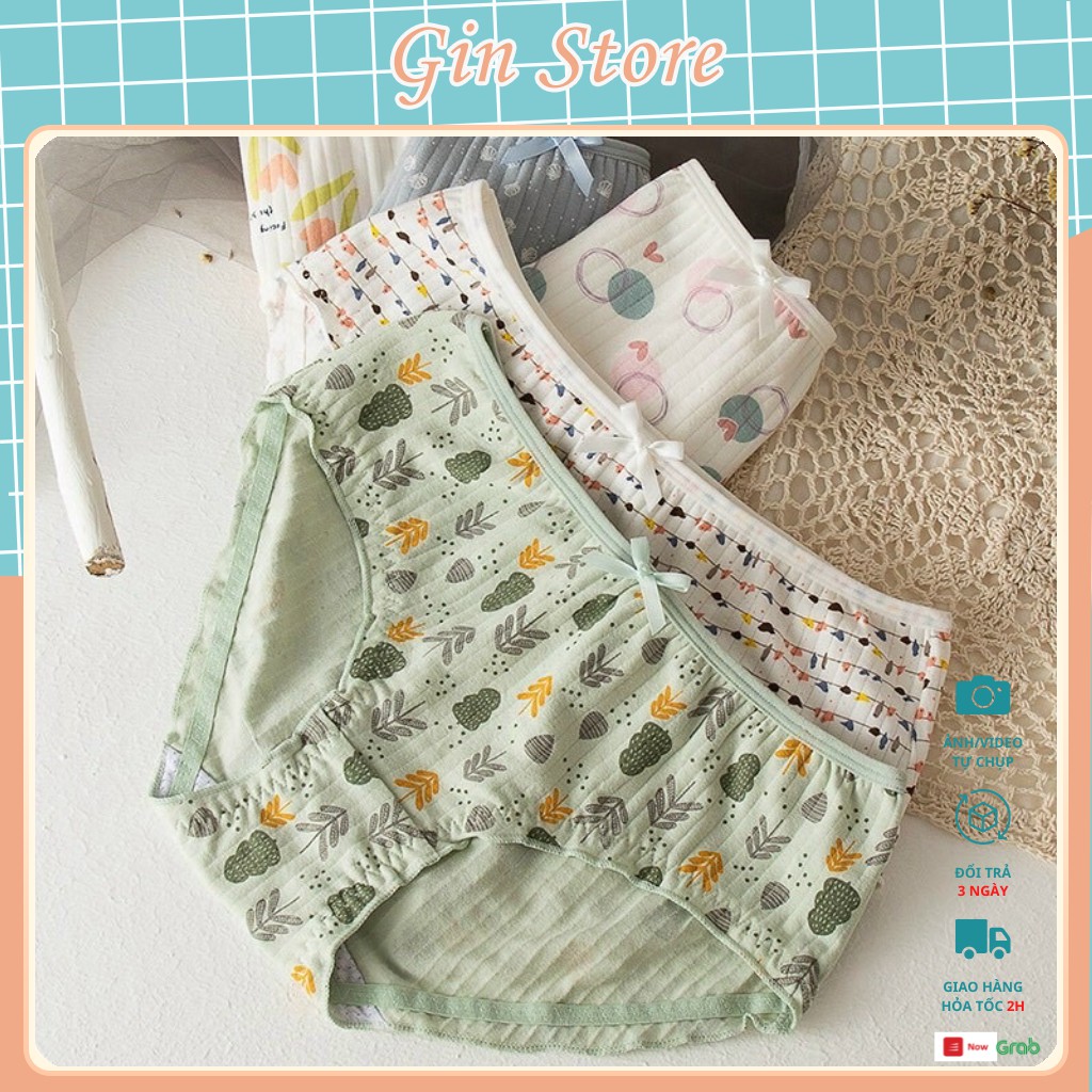 Quần Lót Nữ . Quần lót cotton size to lưng thấp chất gân tăm hoạ tiết cao cấp . chíp nữ thun ôm mông , thoải mái