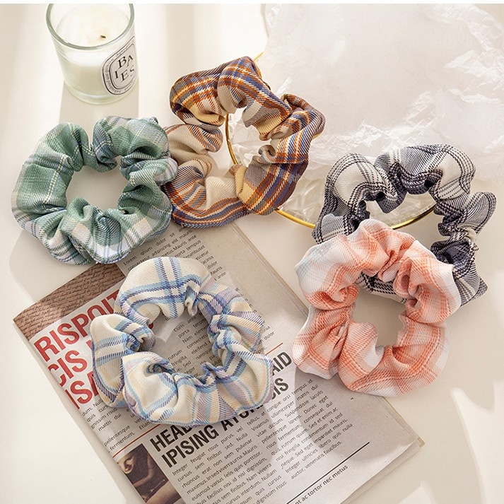 Dây Buộc Tóc Vải Scrunchies Nhiều Mẫu Xinh Xắn, Dễ Thương HAZYCOW