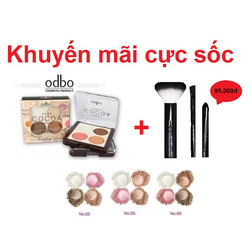 PHẤN MẮT ODBO SILKY COCOA EYESHADOW 4 Ô