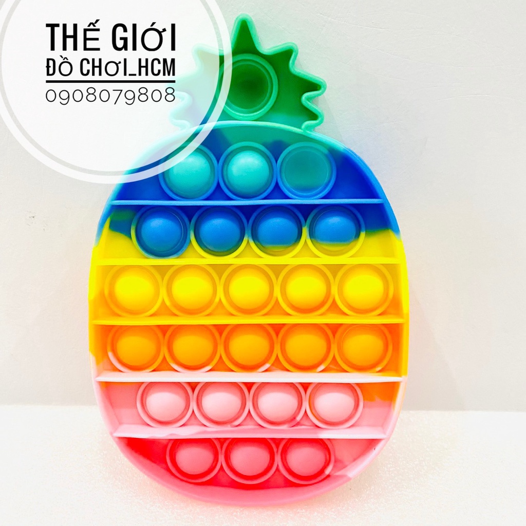 [HOT - VUI NHỘN] Đồ chơi bóp bong bóng Pop it Fidget toy, giúp giảm căng thẳng, hình hoa quả, khủng long.