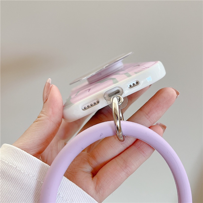 Ốp Điện Thoại Hình Bánh Mì Có Giá Đỡ + Dây Đeo Cho Iphone 13 Pro max 12 12pro 11 x xr xs max 7 plus 8 se 2020