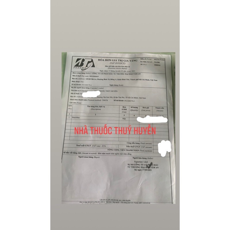 Brainmax Ginkgo 120 Viên bổ não