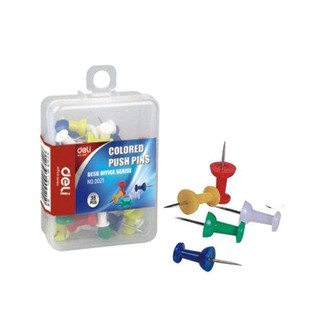 Ghim Mũ Nhựa Nhiều Màu Deli 0021, Hộp 35 Chiếc Hà Thành