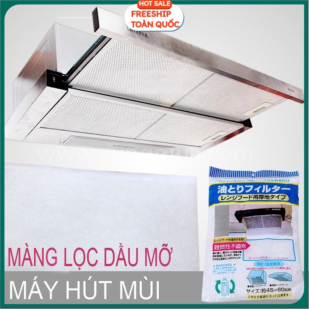 Bộ 4 Tấm Màng Lọc Che Chắn Dầu Mỡ Bụi Cho MÁY HÚT MÙI - Dễ Dàng Vệ Sinh, Tránh Bám Bẩn, Tránh Hỏa Hoạn