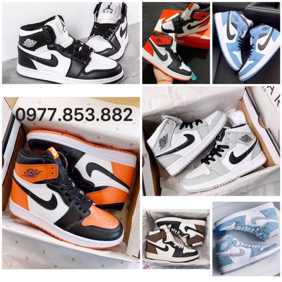 Giày thể thao Jordan 1 cao cổ các màu hot nhất, Giày JD1 high nam nữ Full Box Bill 2021