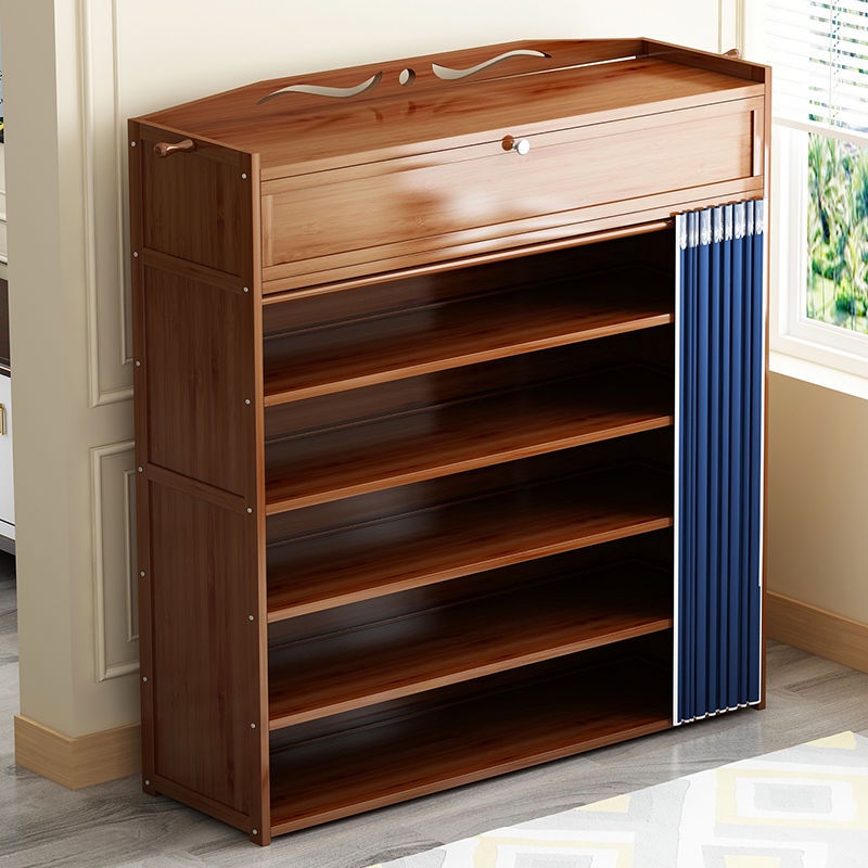IKệ để giày đơn giản có cửa hộ gia đình trong nhà đẹp nhiều lớp chống bụi lưu trữ tạo tác không tủ đựng bằng gỗ nguyên k
