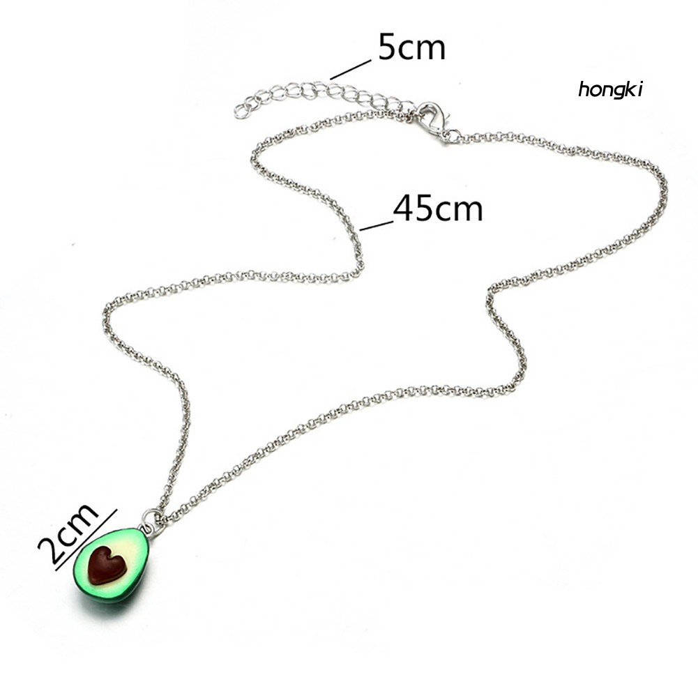 Dây Chuyền Mặt Hình Quả Bơ 3d Dễ Thương Cho Cặp Đôi