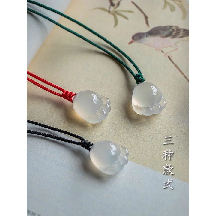 (169k) Mặt vòng đá chân mèo bình an cầu may mắn tặng dây