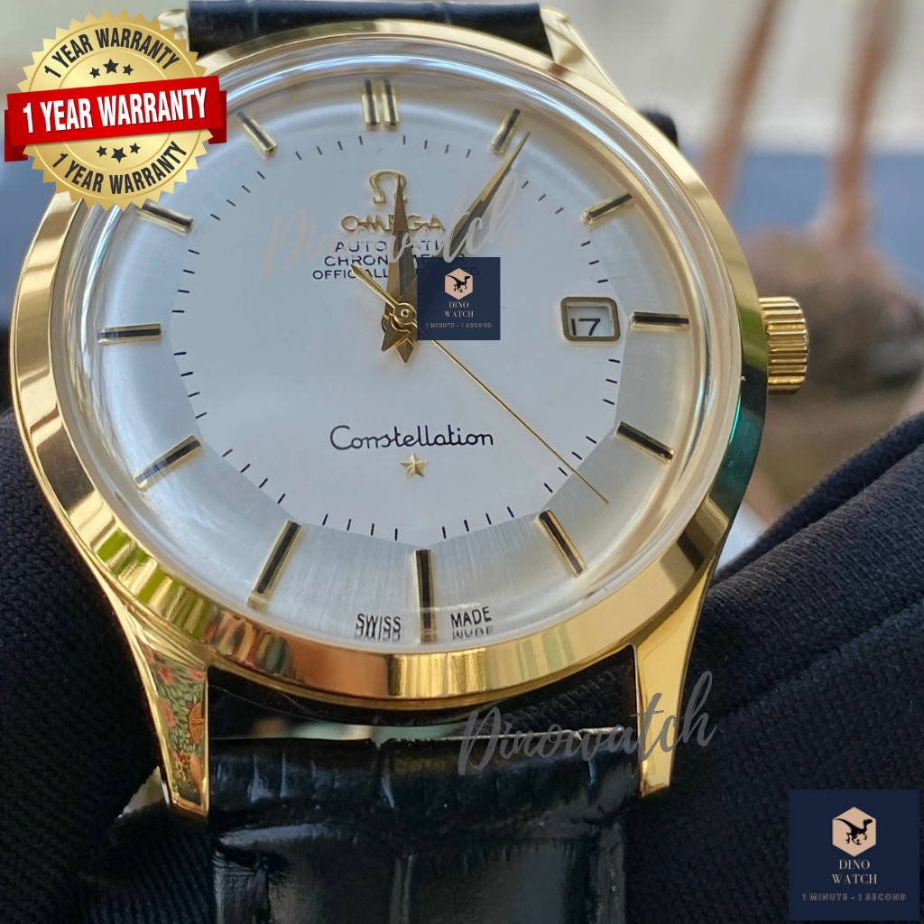 Đồng Hồ Nam Omg Constellation Two Tone - Dây Da , Máy Automatic, Size 40mm