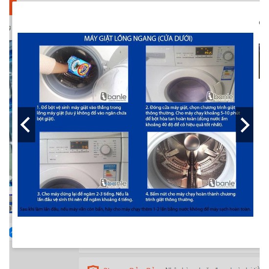 combo 10 túi tẩy lồng máy giặt