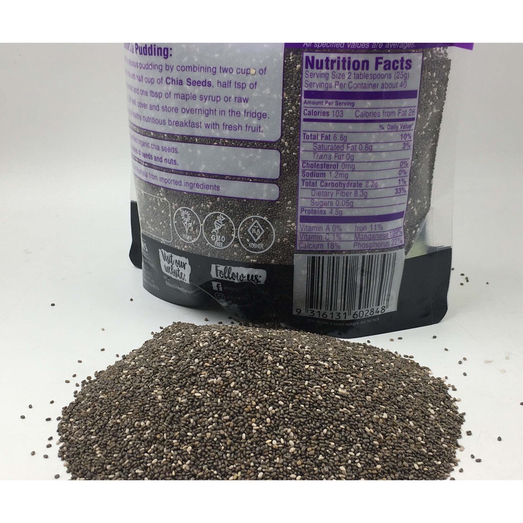 1kg hạt chia úc tím nhập khẩu nguyên chất date mới | BigBuy360 - bigbuy360.vn