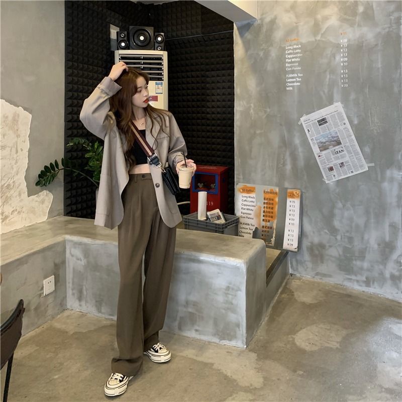 Quần Dài Lưng Cao Phong Cách Retro