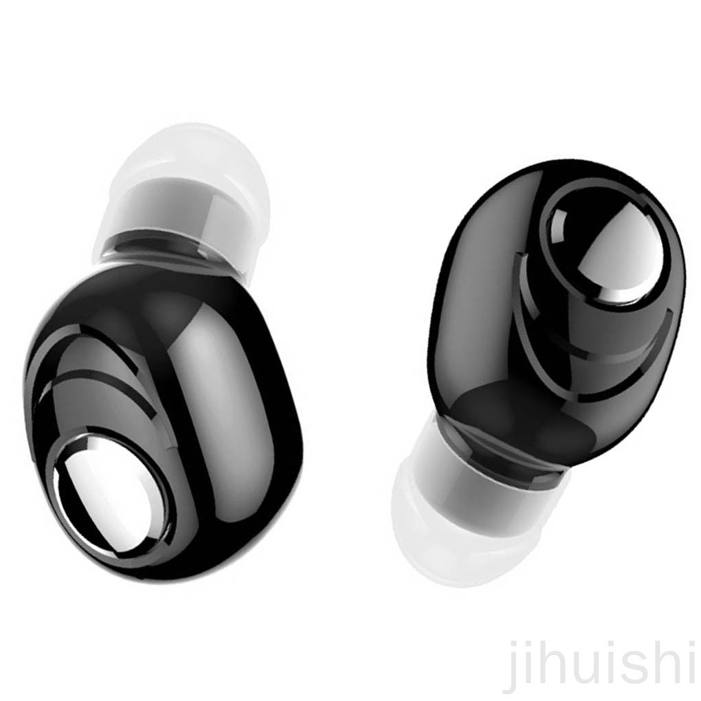 Wireless Bluetooth 5.0 Ear Phone Handsfree In-ear Earphone Sport Fitness Stereo Headset, Black_jihuishi