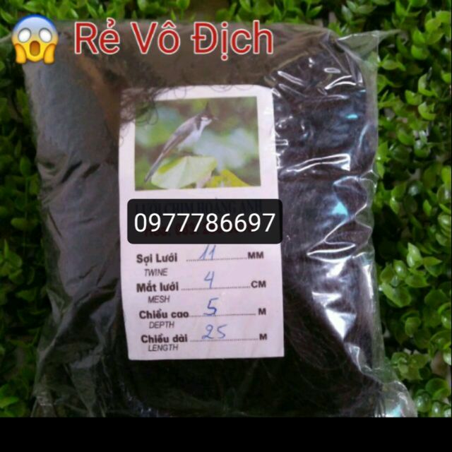 Lưới bẫy chim 25m cao 4m