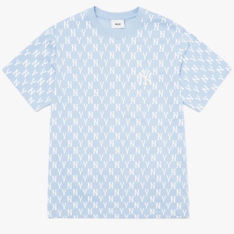 Áo MLB Monogram Xanh Blue Full Tag Năng Động Trẻ Trung