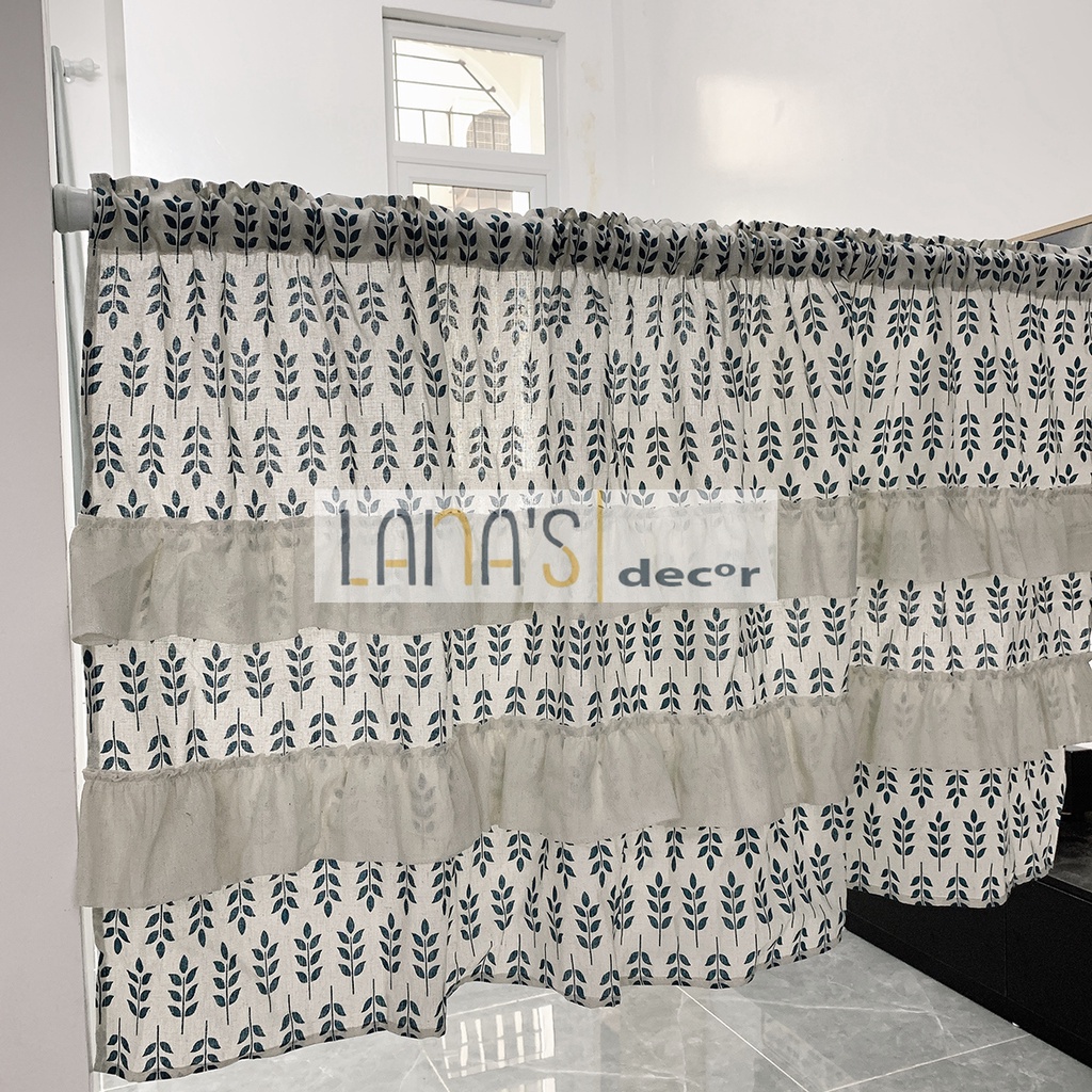 Rèm Bếp, Tủ, Rèm Cửa Sổ Bèo Nhún Vintage Trang Trí