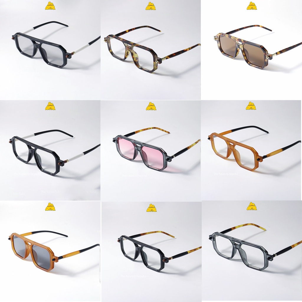 Kính mát kuboraum nam nữ gọng vuông phi công thời trang