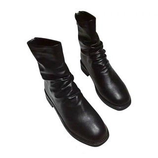 🌈😍🤩 Boot thu đông 2020 cổ nhăn gót thấp cao cấp🌼🤩🦚