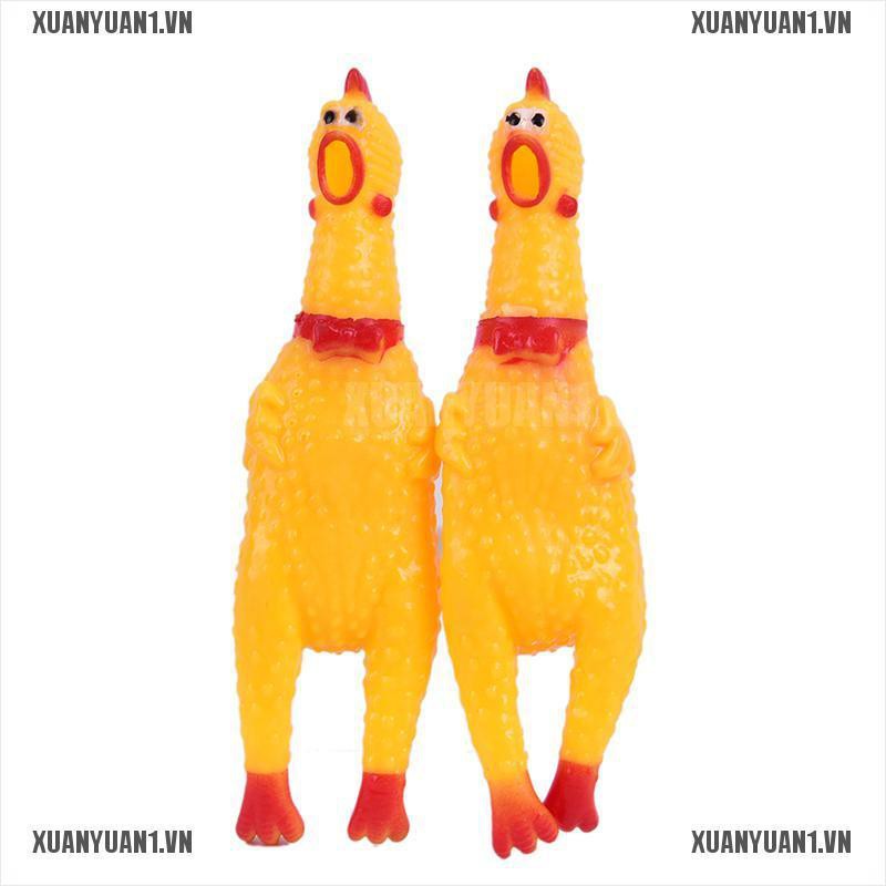 1 Đồ Chơi Gà Cao Su Màu Vàng Mới Lạ Cho Thú Cưng