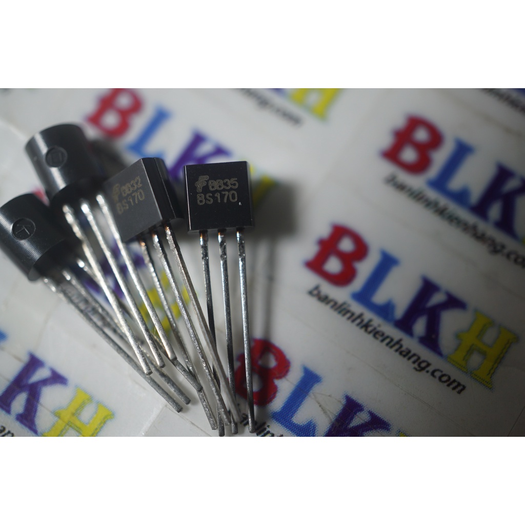 3 IC Mosfet kênh N BS170 60V 0.5A TO-92 chính hãng Fairchild