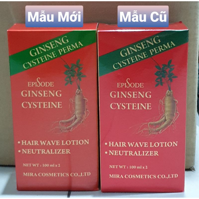 Thuốc Uốn Tóc Sâm Đỏ Gingsen MIRA (100ml x2 )