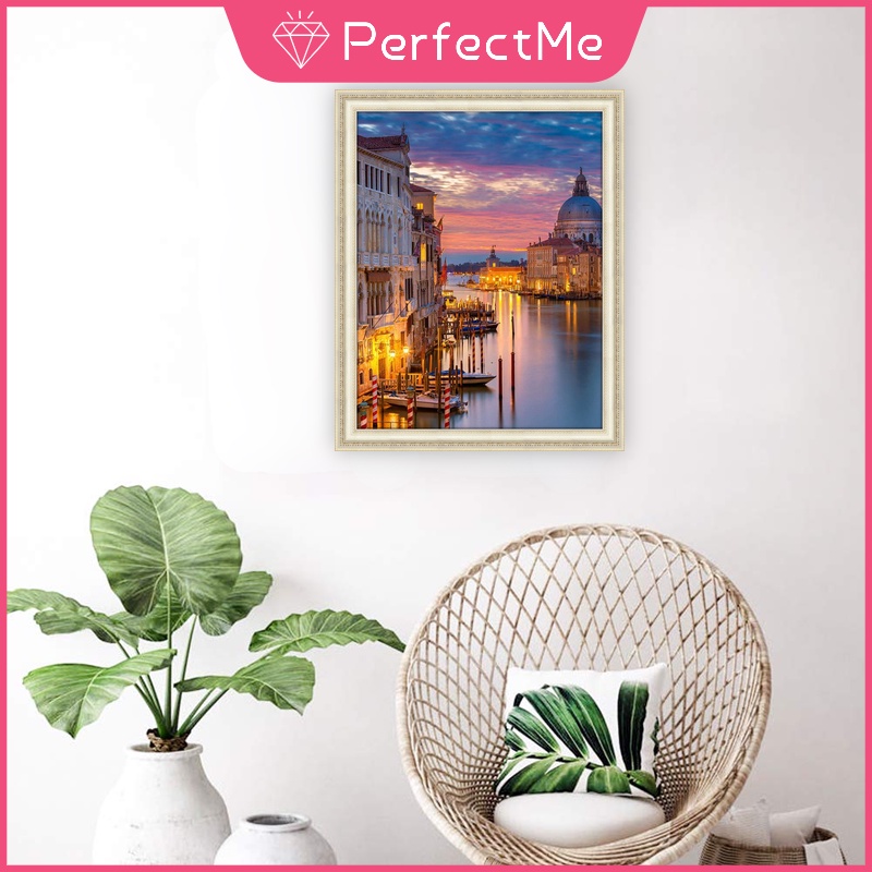 Bộ Tranh Đính Đá 5D Tự Làm 40x50cm Hình Phong Cảnh Độc Đáo