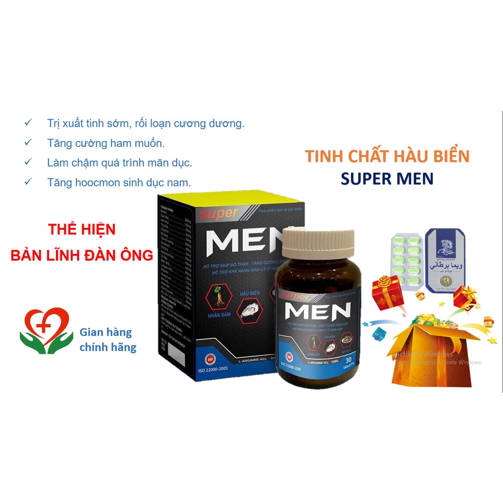 SUPERMEN, SẢN PHẨM HỖ TRỢ NAM GIỚI YẾU SINH LÝ