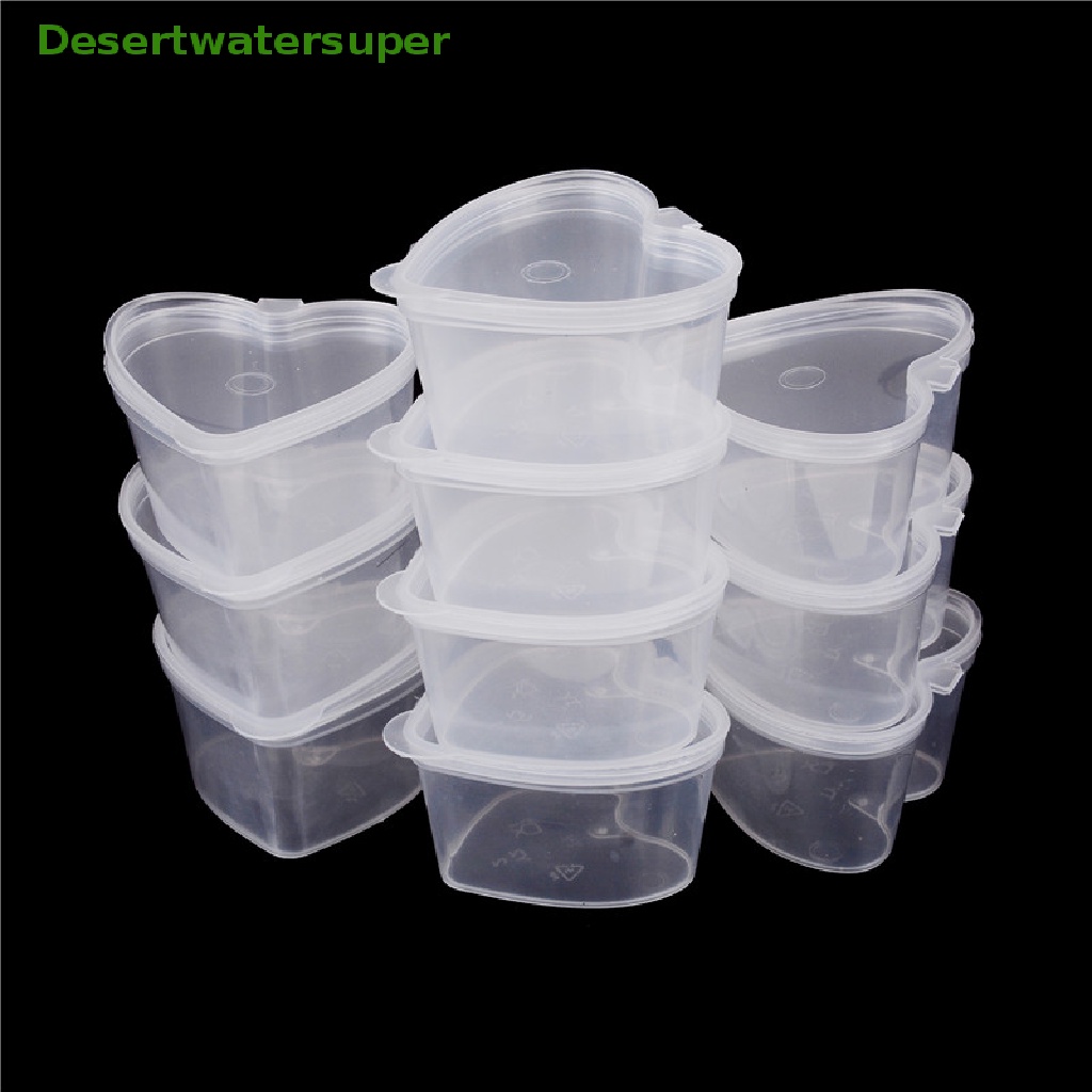 Set 10 Hộp Nhựa 50ml Đựng Chất Nhờn Ma Quái Đồ Chơi Slime