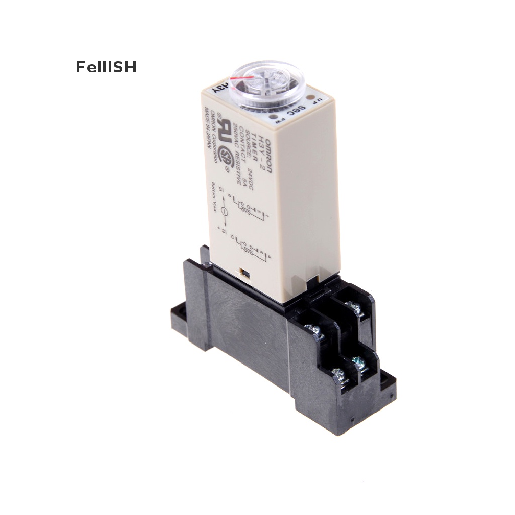 Rơ Le Thời Gian 0-60 Giắc Cắm Và Đế DC 24V H3Y-2 439br