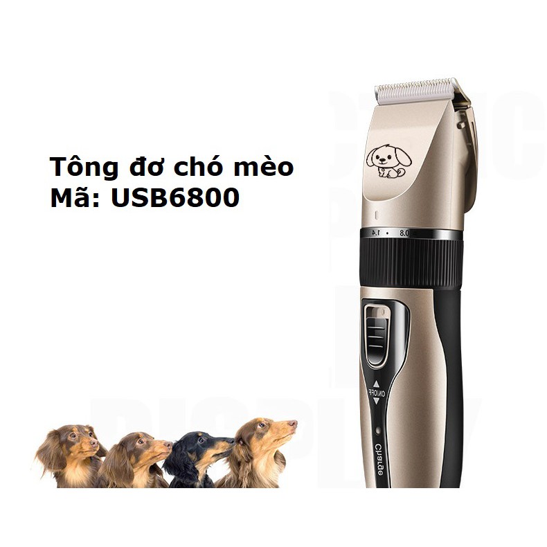 [Mã 44FMCGSALE1 giảm 10% đơn 250K] Doremiu- Tông đơ cắt lông chó mèo USB6800 máy cắt tỉa lông cho thú cưng cho gia đình