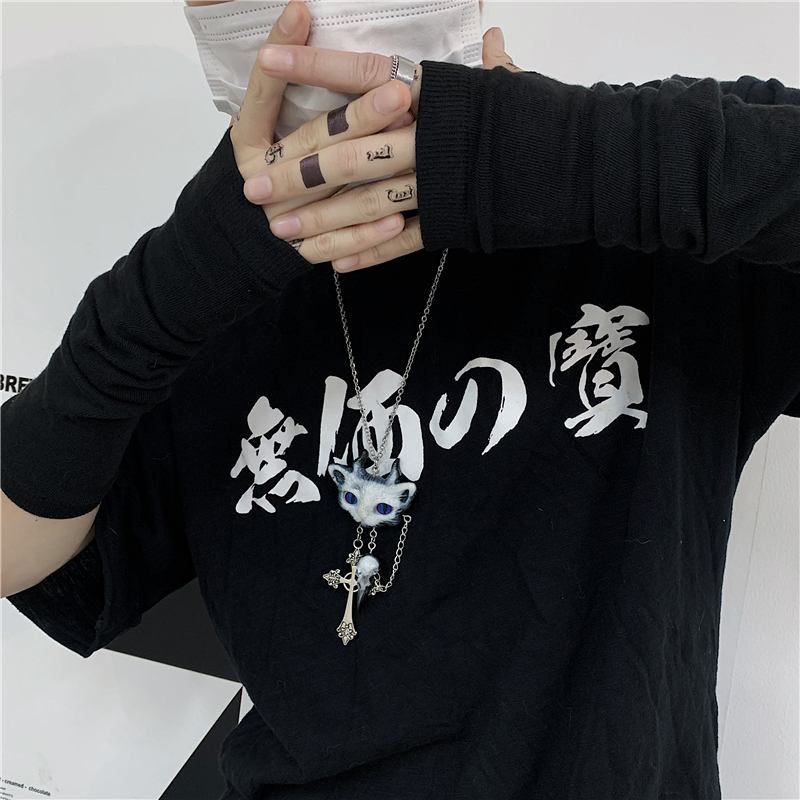 Găng tay ninja hở ngón 195600 màu tối phong cách harajuku đường phố cá tính cho nam và nữ