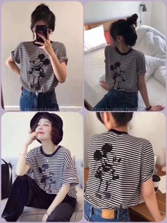 ÁO THUN NỮ MK KẺ NGANG SIÊU HOT