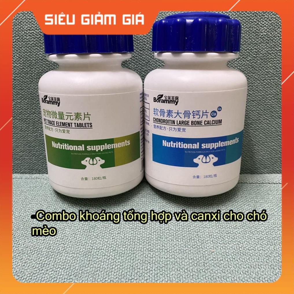 COMBO Nguyên tố vi lượng và canxi hàm lượng cao cho chó mèo