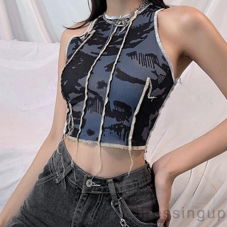 Áo Không Tay Cổ Tròn Dáng Ôm Cá Tính Dành Cho Nữ