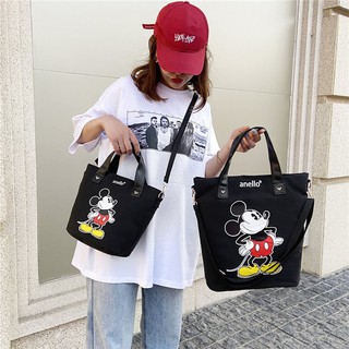 Bán Hàng Trực Tiếp Phong Cách Nhật Bản 2020 Túi Tote Vải Mickey Nữ Thời Trang Cô Gái Túi Mua Sắm Thường Ngày Túi Đeo Ngang Một Vai Chuột Mickey Túi 2 Sử Dụng