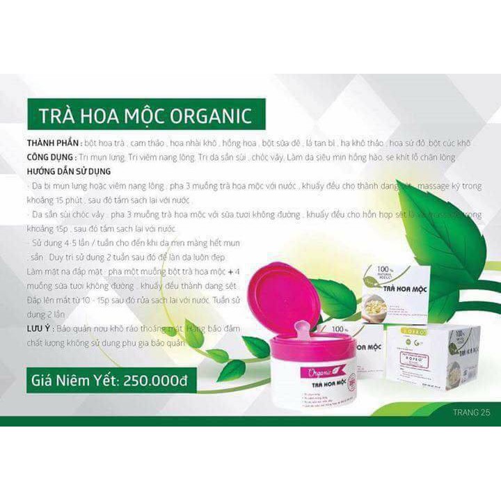 🌸 BỘT TRÀ HOA MỘC ORGANIC M'WHITE 🌸