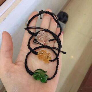 Lắc tay hồ ly vàng dây đỏ