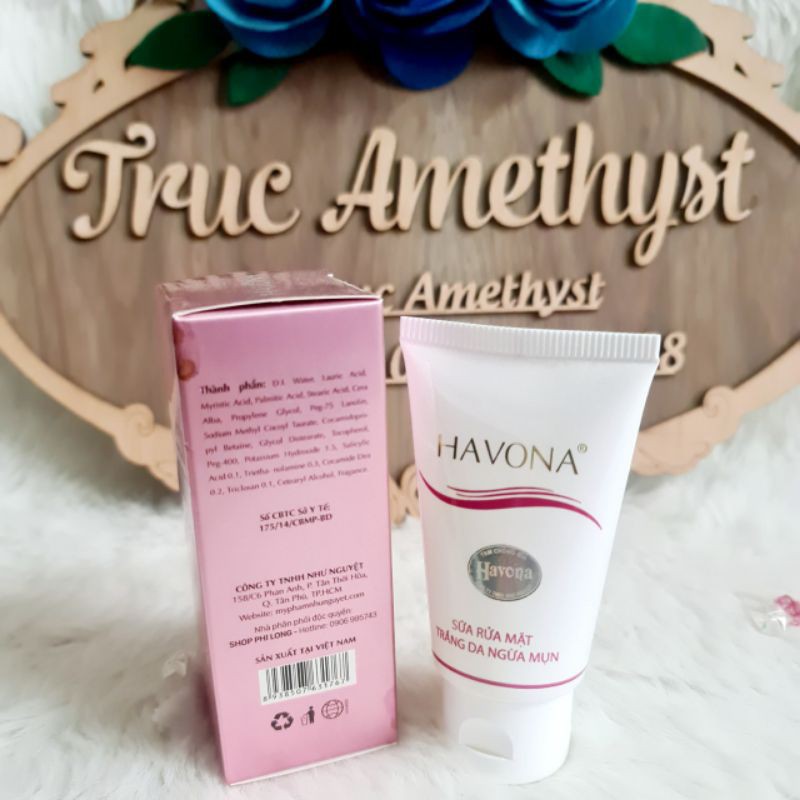 SỮA RỬA MẶT TRẮNG DA NGỪA MỤN HAVONA 50ML | BigBuy360 - bigbuy360.vn