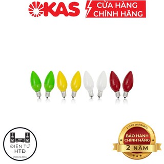 Bộ 2 bóng đèn LED quả nhót, đèn thờ OKAS QN 4 màu
