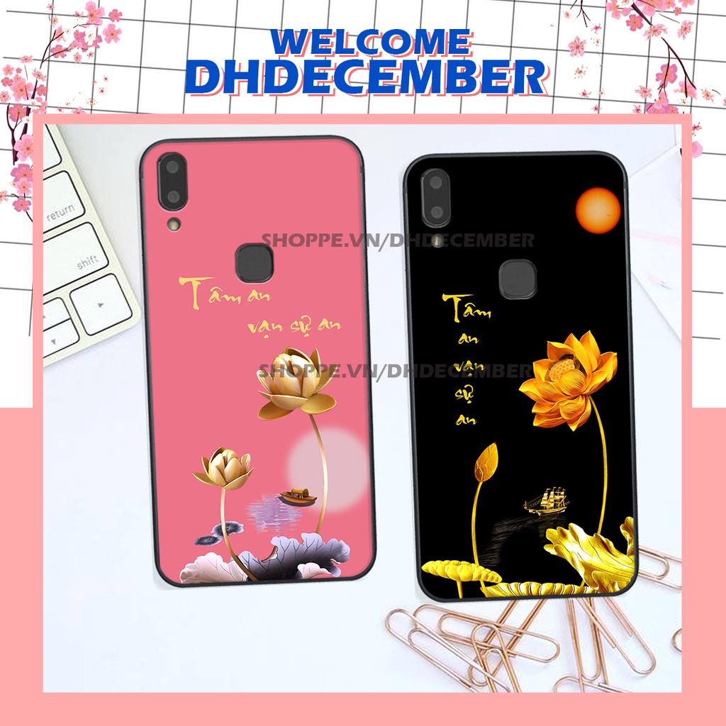Ốp lưng Vivo V9 / V9 YOUTH in hình thư pháp tâm an vạn sự an ,mã đáo thành công SIÊU CHẤT