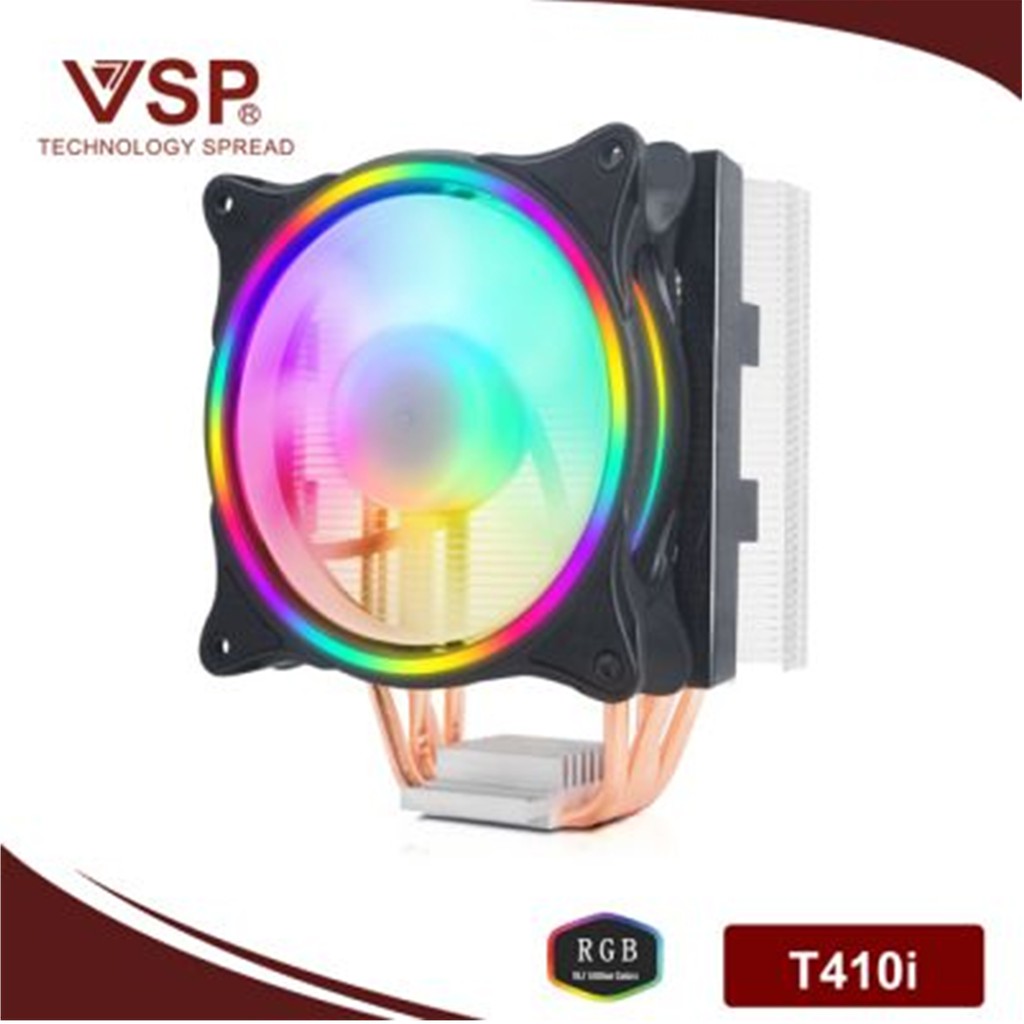 Fan CPU VSP Cooler Masster T410i - Led RGB- HÀNG CHÍNH HÃNG