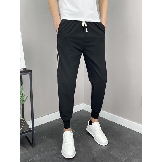 Quần Jogger Nam  3 Sọc Thun Poly Phong Cách Thể Dục Thể Thao Năng Động Cá Tính  KIMME FASHION