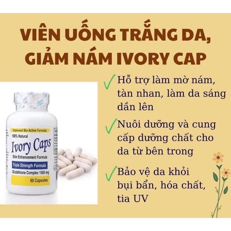Viên uống trắng da ngăn ngừa nám Ivory