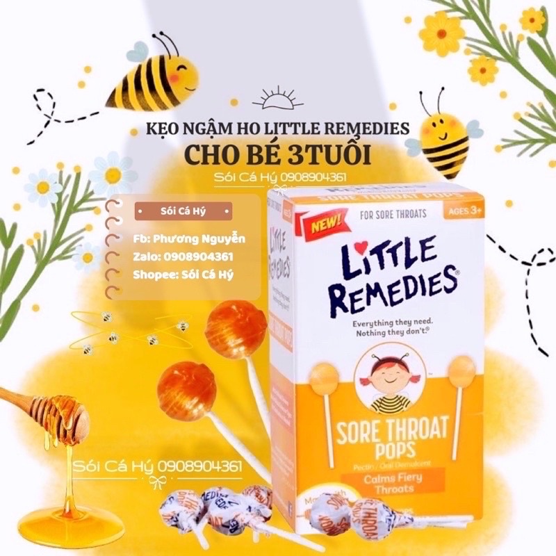 Kẹo ngậm ho Little Remedies cho bé 3tuổi